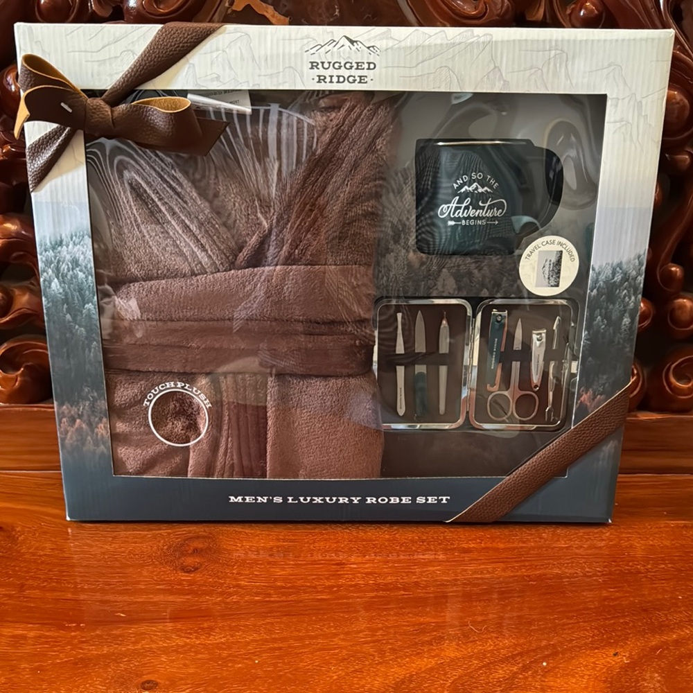 Men's Luxury Robe Set - Brown